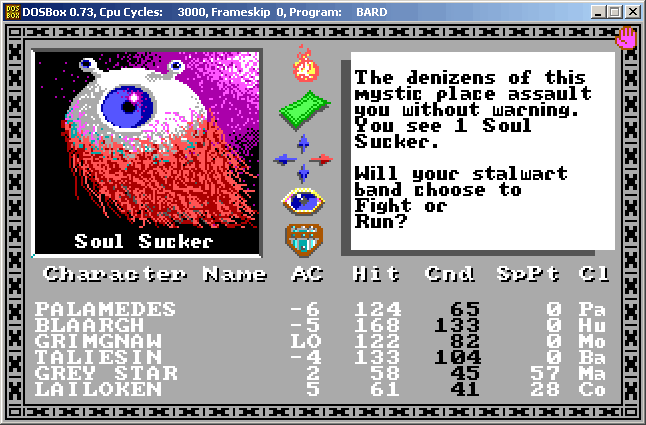 Screen shot from Bards Tale 1