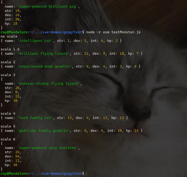 List of resulting monsters