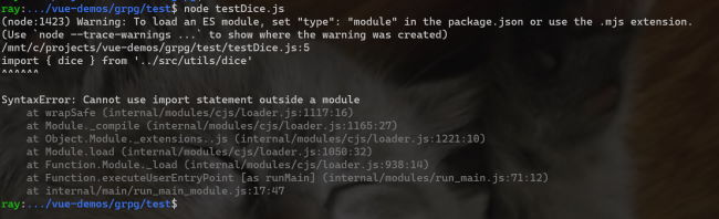 Error output from script