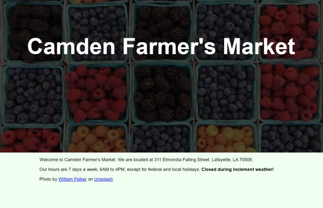 Website with no weather warning