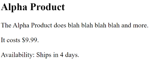 Static+Dynamic product info