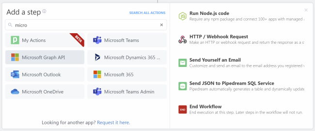 List of Microsoft actions