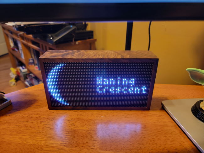 Moon phase displayed on Tidbyt