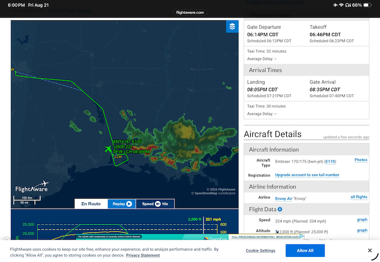 Flight track