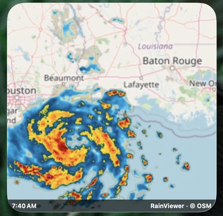 Screenshot of radar widget