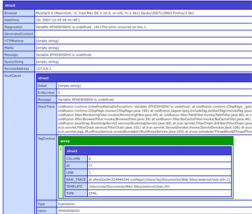 coldfusion 오류 변수